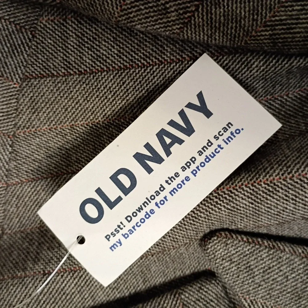 NWT Old Navy Blazer Mens XL Gray‎ Herringbone Double Breasted Sport Coat Jacket